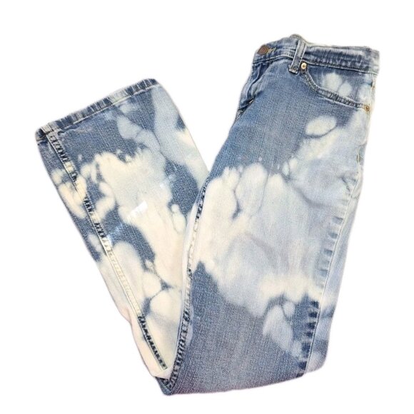 Levi's 524 Bootcut Women's Size 9 Blue Jeans 29x32 Custom Bleached - Picture 1 of 7